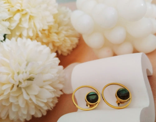 Boucles d'oreilles Luminance en Labradorite - Vatou Soa