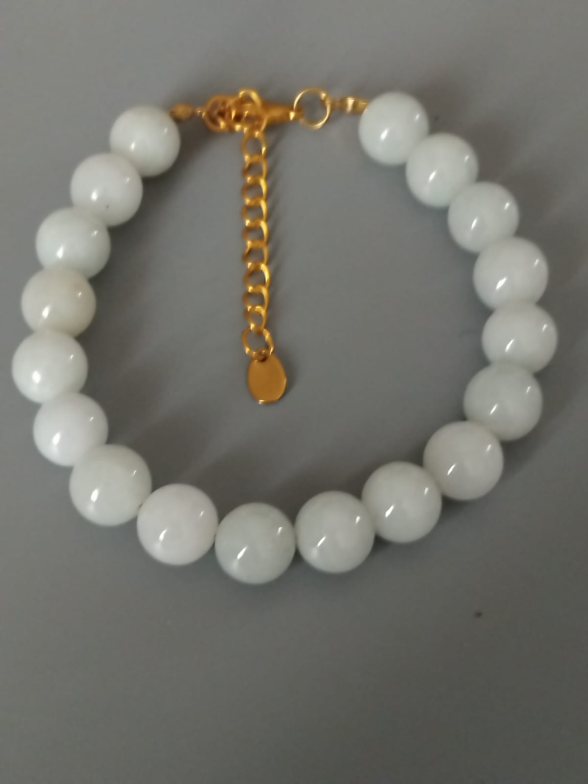 Zenya – Bracelet jade de Chine 10 mm • Bijou poétique fait main en France - Vatou Soa