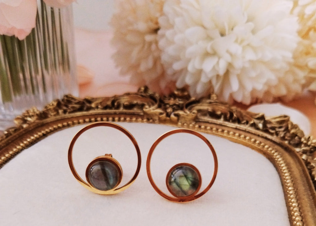 Boucles d'oreilles Luminance en Labradorite