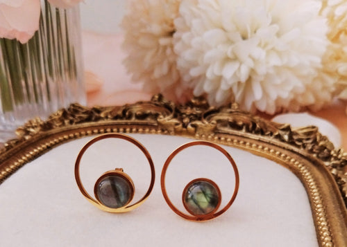 Boucles d'oreilles Luminance en Labradorite