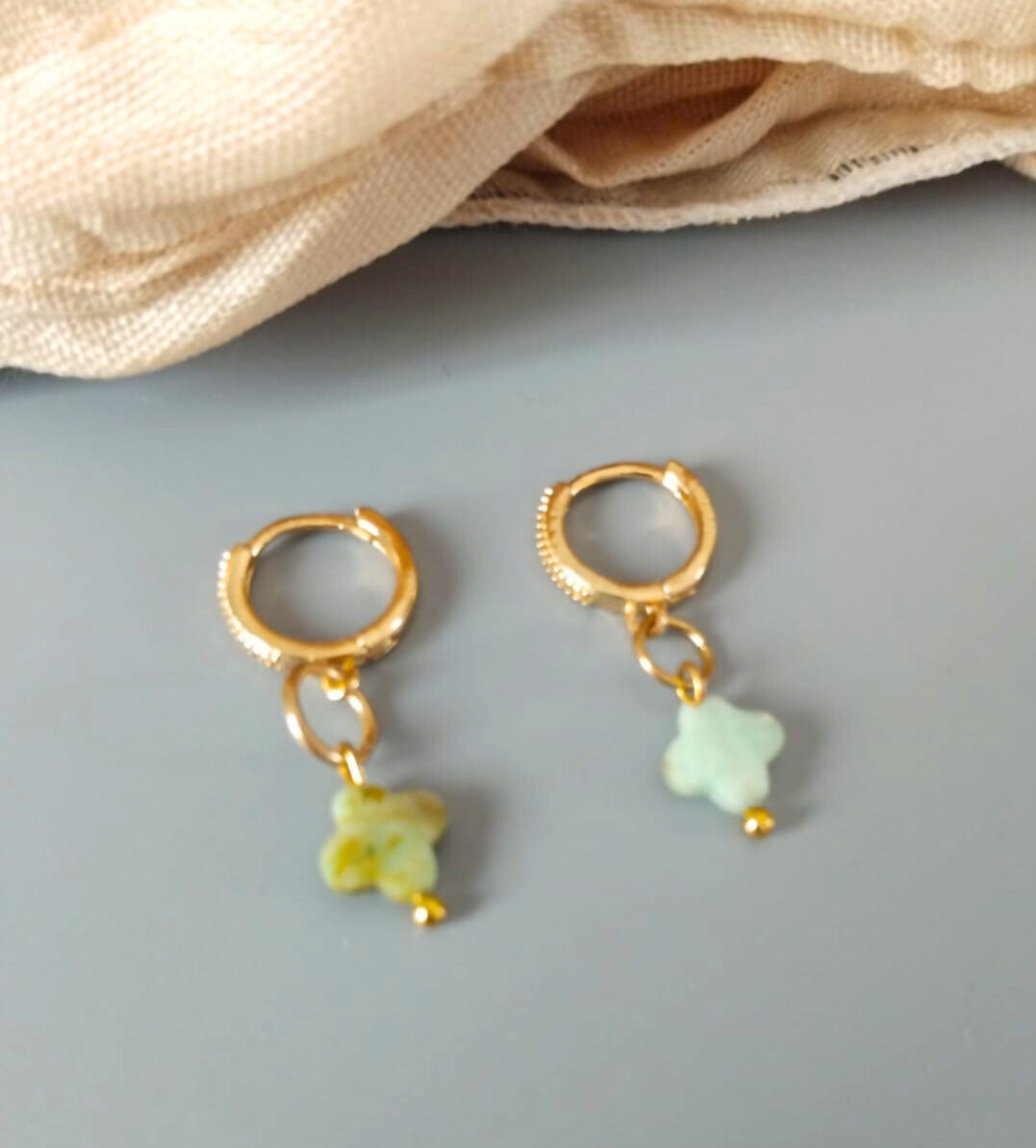 Boucles chrysoprase – Fraîcheur & éclat naturel - Vatou Soa