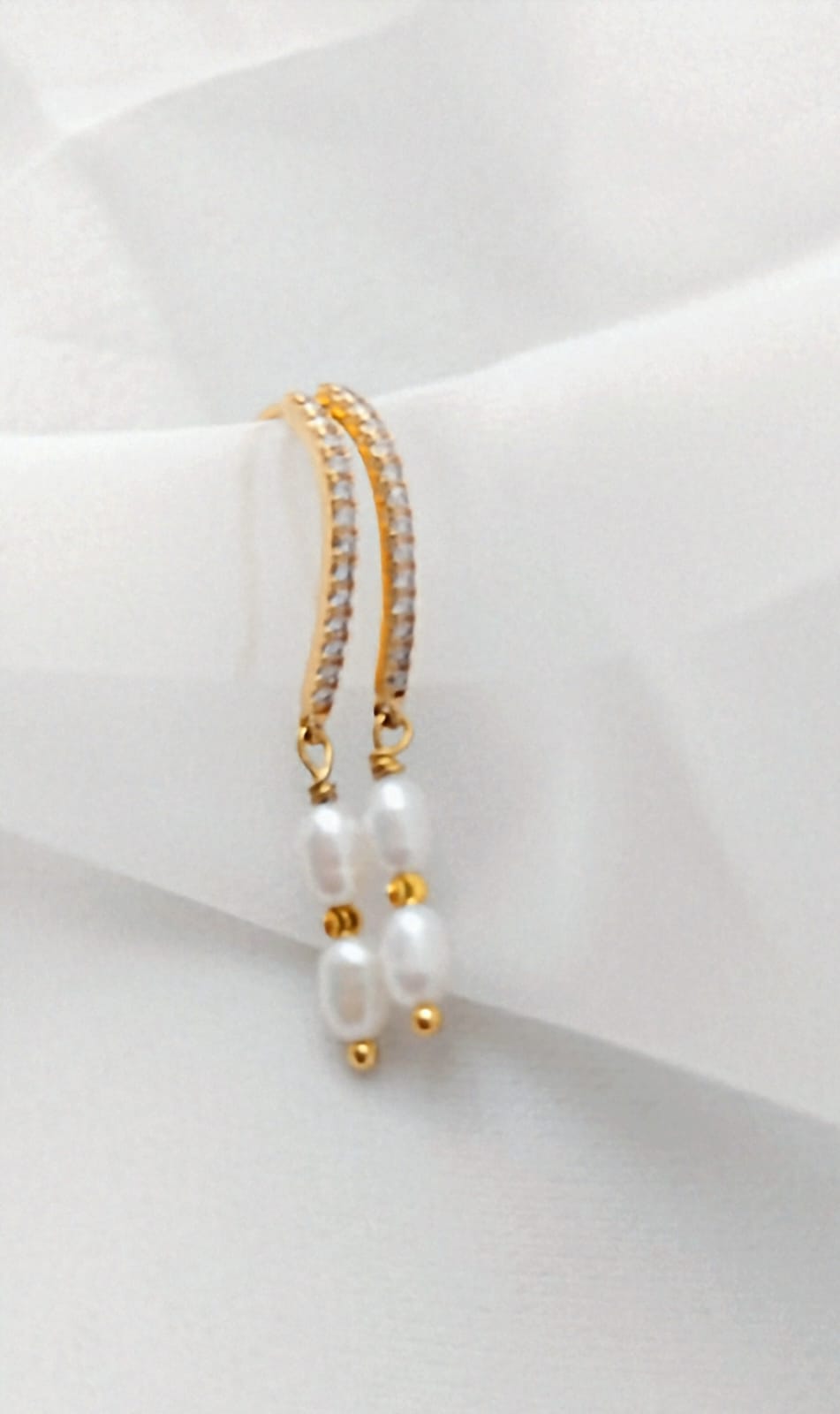 boucles pendantes élégantes femme perles d'eau douce