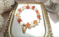 photo bracelet cornaline et citrine biseauté