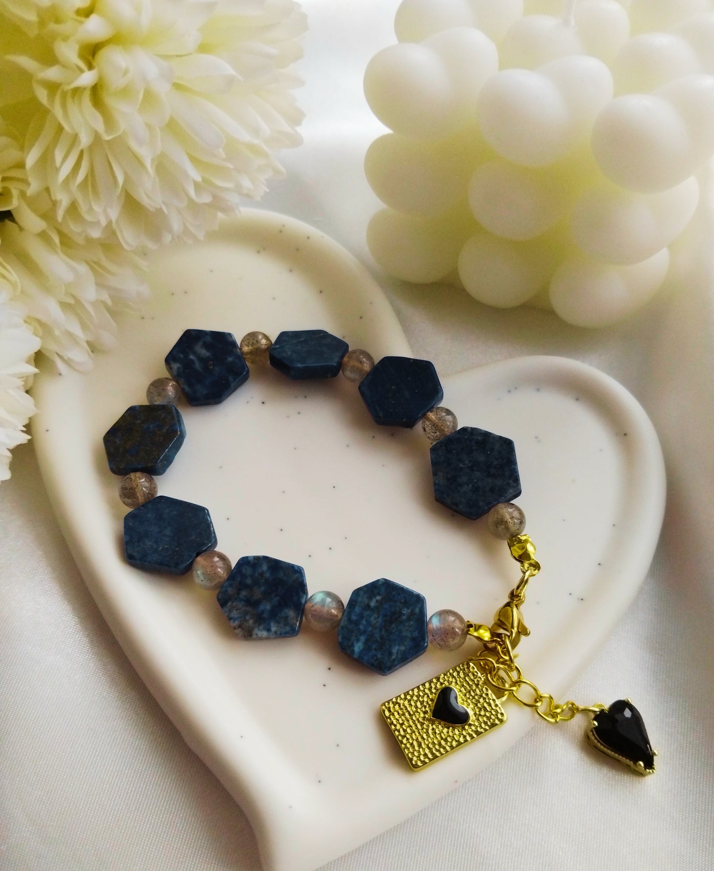 Bracelet lapis lazuli & labradorite – Protection & intuition - Vatou Soa