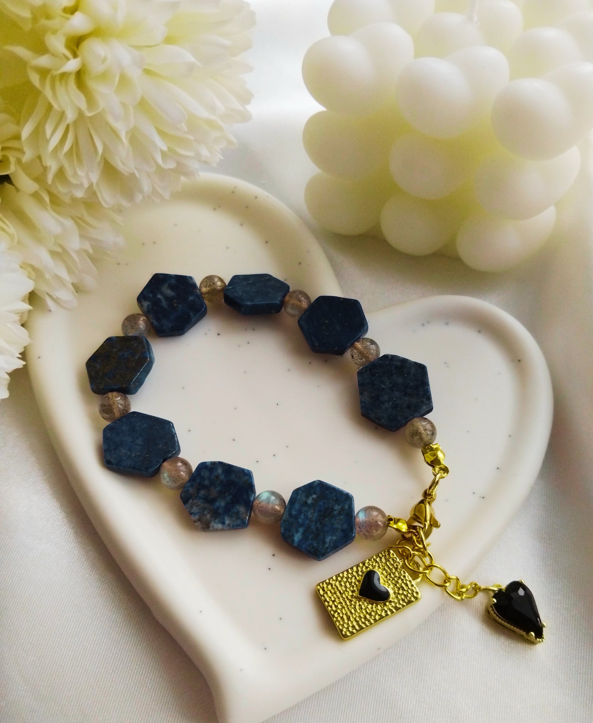 Bracelet lapis lazuli & labradorite – Protection & intuition - Vatou Soa