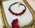 Bracelet Tahara – Jaspe rouge 8 mm tissé main • Force douce & stabilité - Vatou Soa