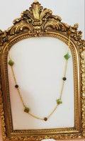 Collier Irina – Chrysoprase trèfle & œil de tigre doré - Vatou Soa