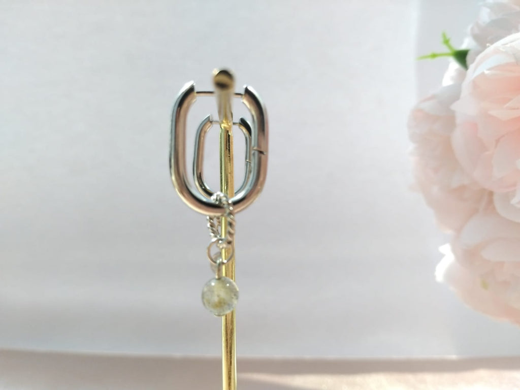 Boucles créoles Labradorite 6 mm – Lueur d’Ombre - Vatou Soa