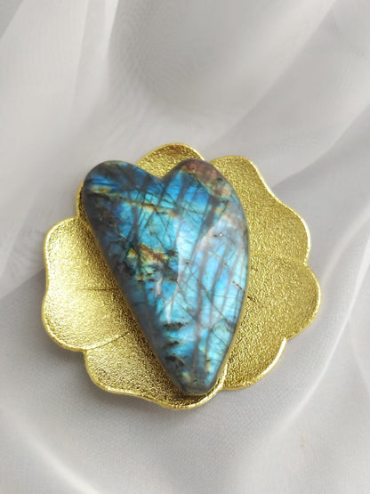 photo gua sha en labradorite de madagascar-soin visage - bien - être