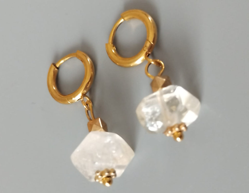 photo boucles créoles en citrine