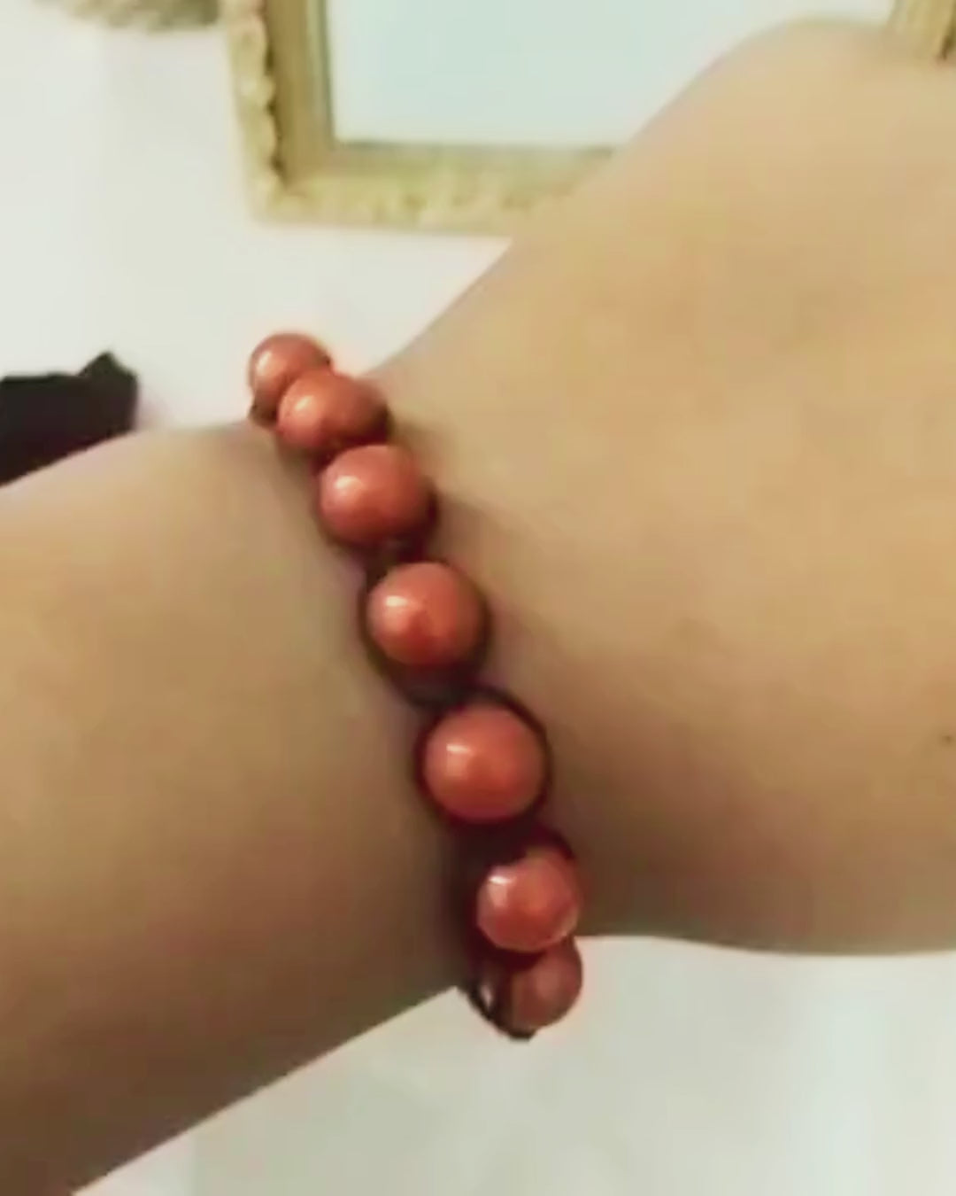 Bracelet Tahara – Jaspe rouge 8 mm tissé main • Force douce & stabilité