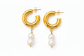 Boucles Perléa – Perles de culture et créoles dorées | Bijou femme fait main élégant - Vatou Soa
